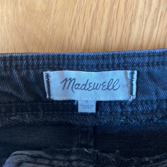 Madewell Metropolis Snap Black Denim Skirt - Picture 6 of 11